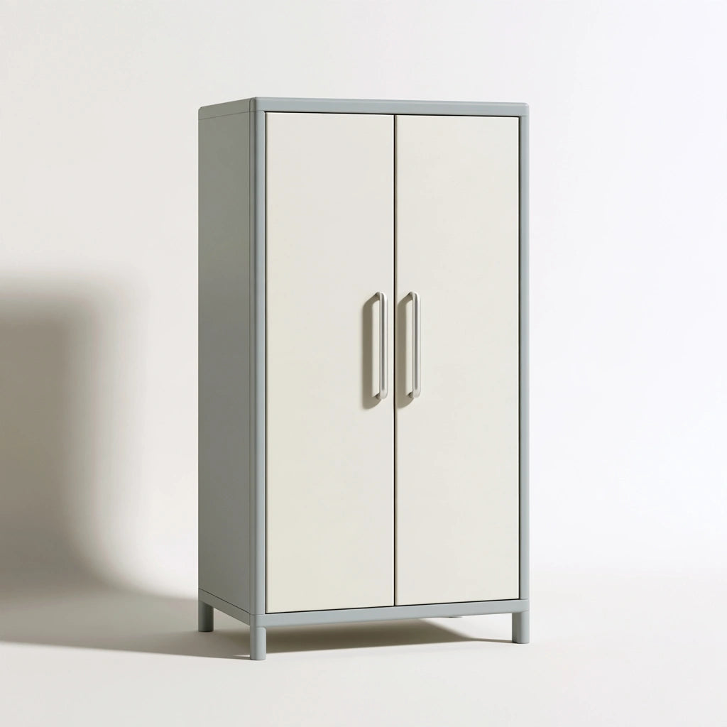 Meuble de rangement aux lignes épurées, coloris gris