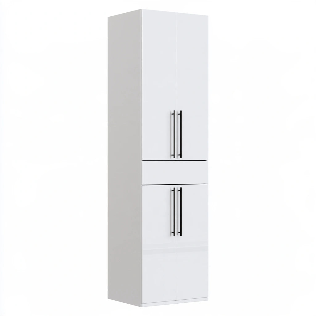 Meuble de rangement aux lignes épurées, coloris blanc