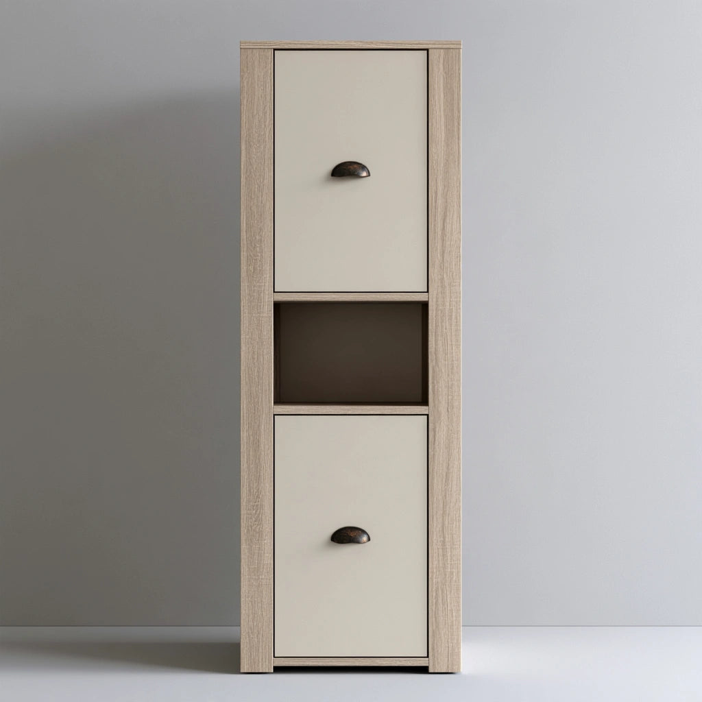 Meuble de rangement en bois finition chêne, coloris brun clair