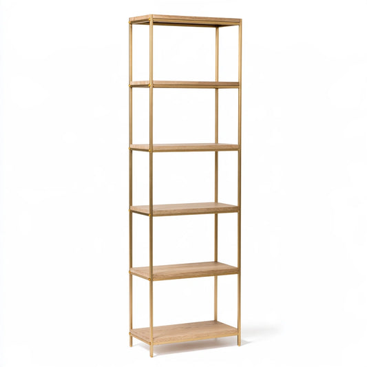 Étagère de rangement aux lignes épurées à quatre niveaux, coloris gris