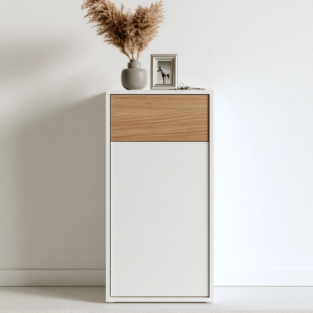 Meuble de rangement aux lignes épurées, coloris gris