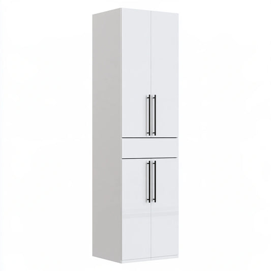 Meuble de rangement aux lignes épurées, coloris blanc