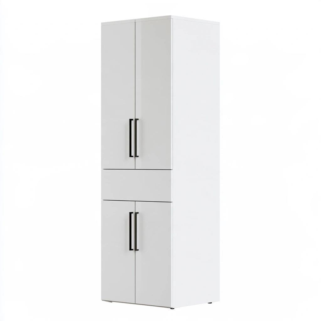 Meuble de rangement aux lignes épurées, coloris blanc
