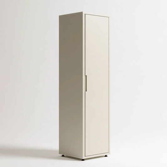 Meuble de rangement aux lignes épurées, coloris beige clair