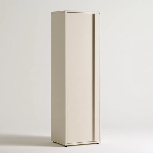 Meuble de rangement aux lignes épurées, coloris beige clair