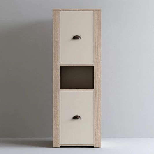 Meuble de rangement en bois finition chêne, coloris brun clair
